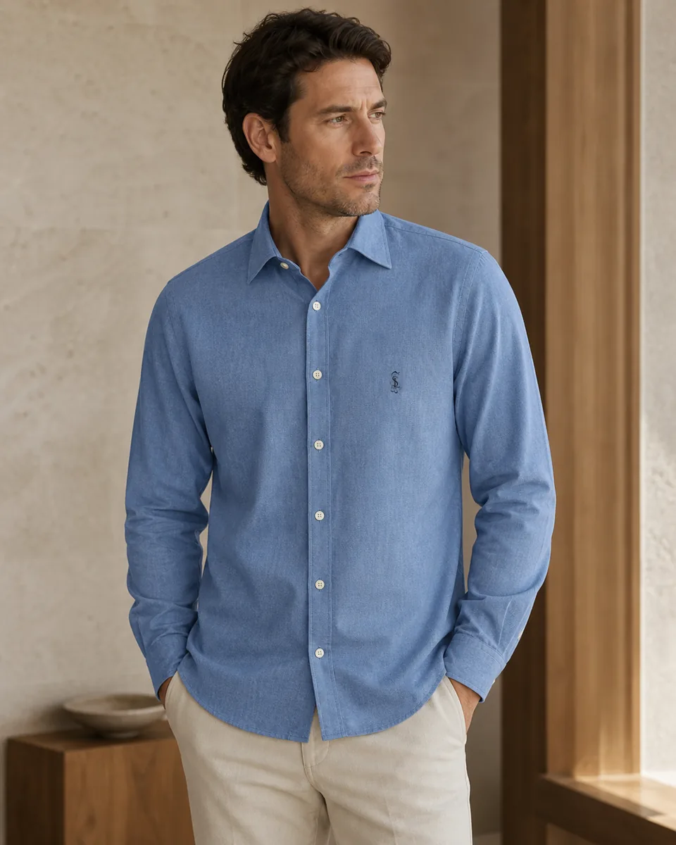 Light-Blue Oxford Shirt 01, Lifestyle Campaign