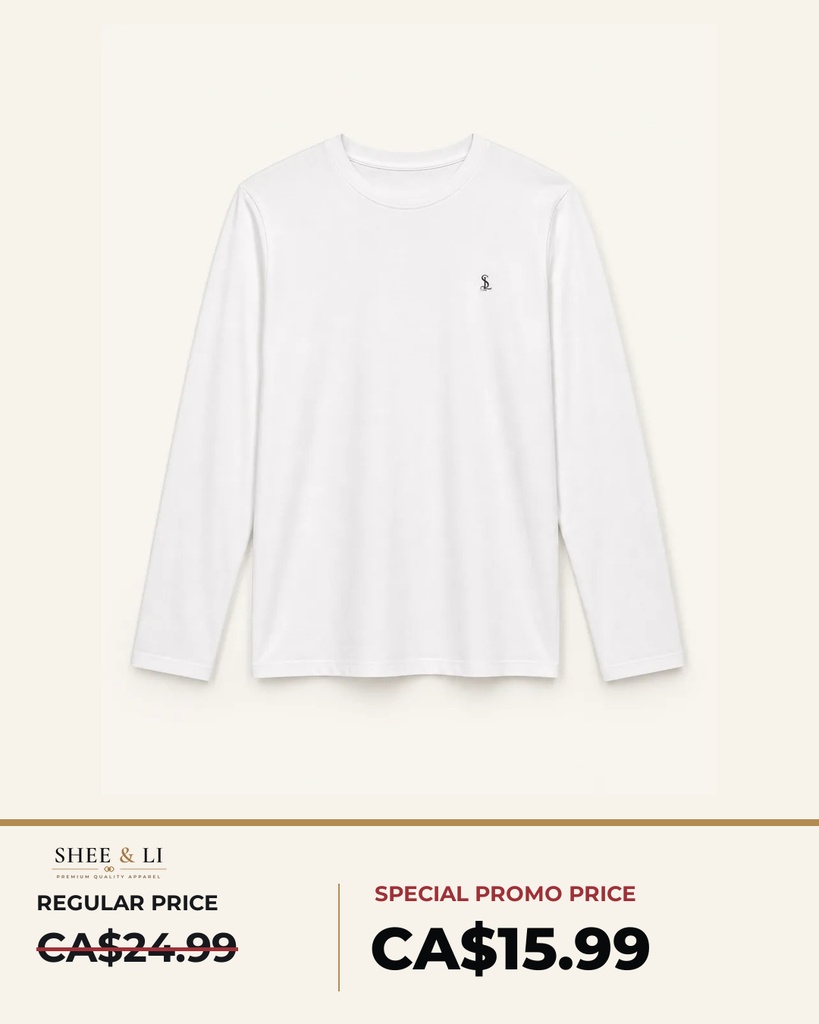 Snow White Long-Sleeve Crewneck Tee