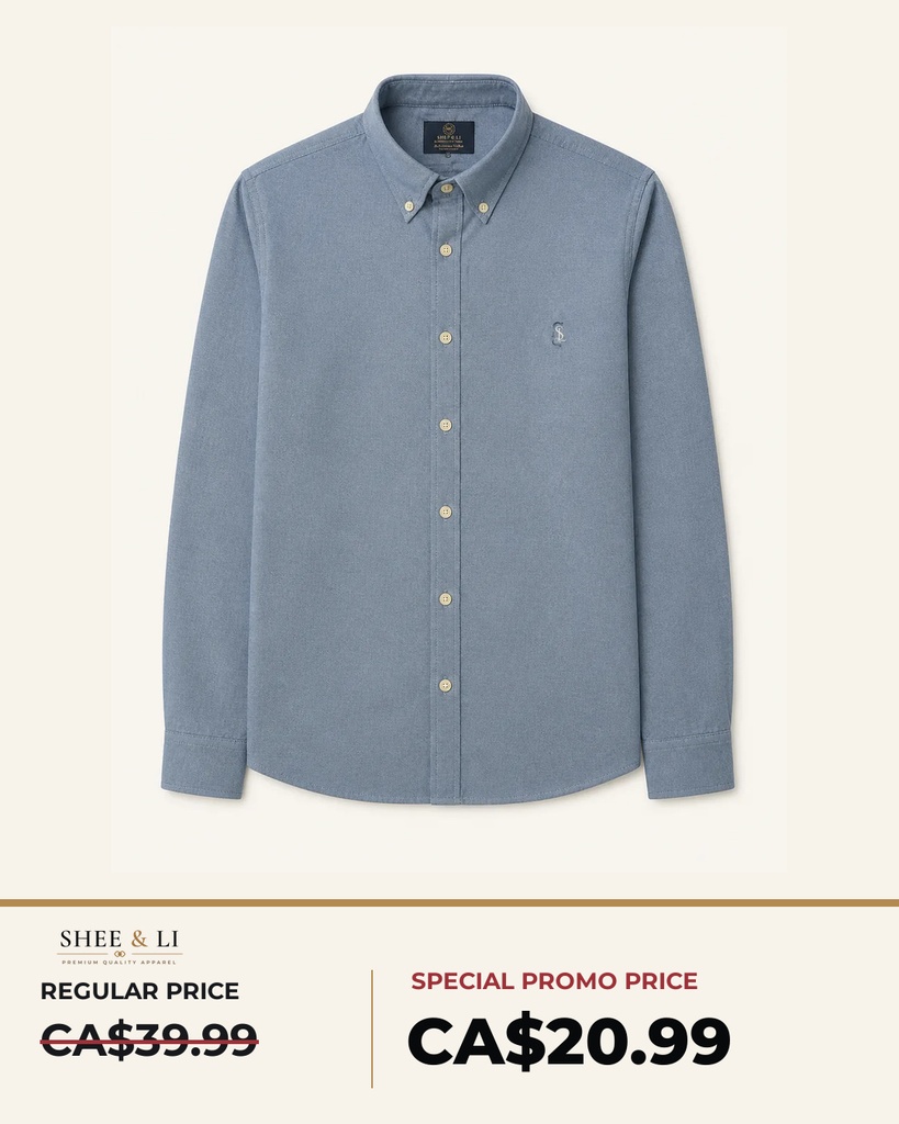 Dark-Blue Oxford Shirt 02