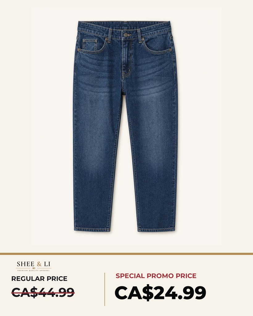 Medium-Blue 5 PKT Denim Long Pant