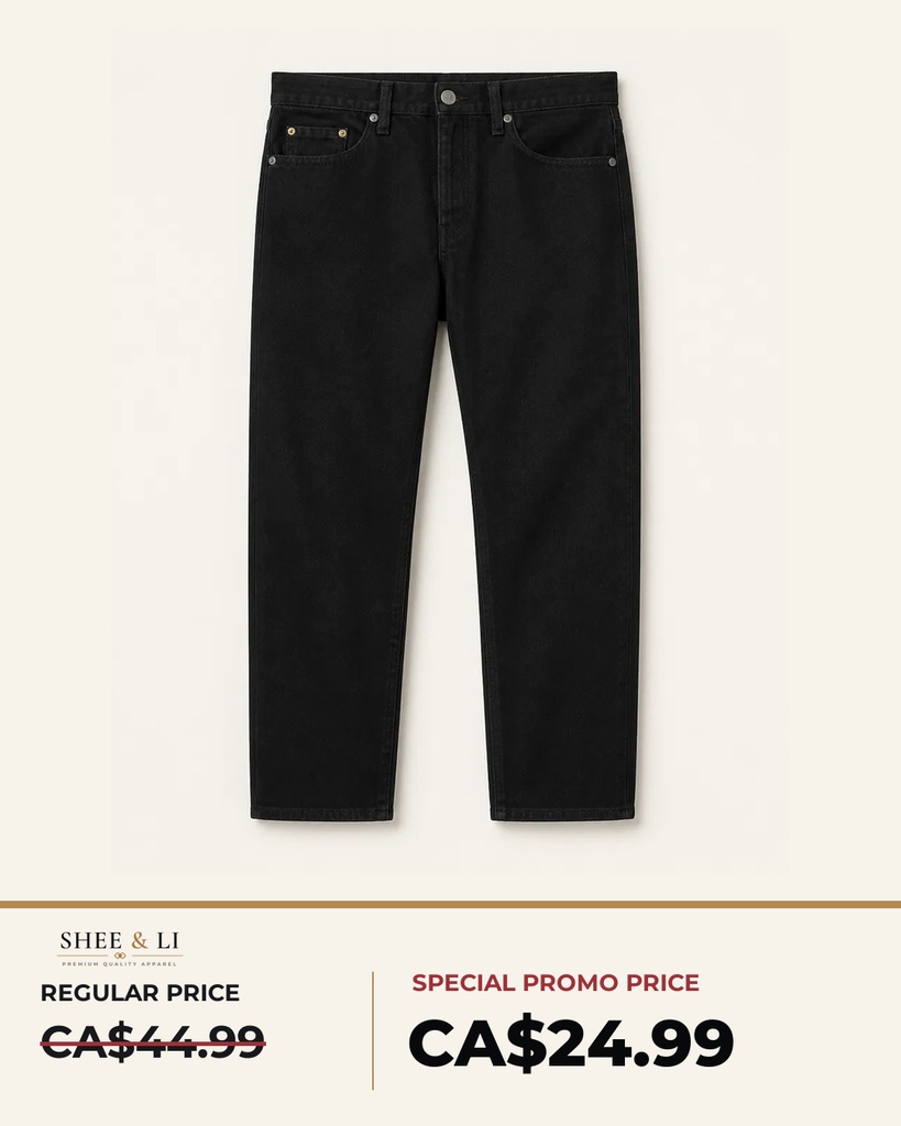 Black 5 PKT Denim Long Pant
